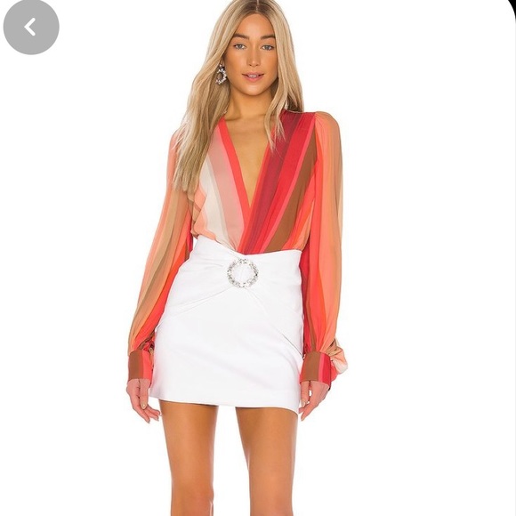 Iorane Tropical Chiffon Bodysuit in Rainbow - Picture 3 of 4